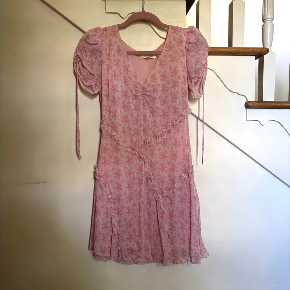 LoveShackFancy Blush Floral Dress
